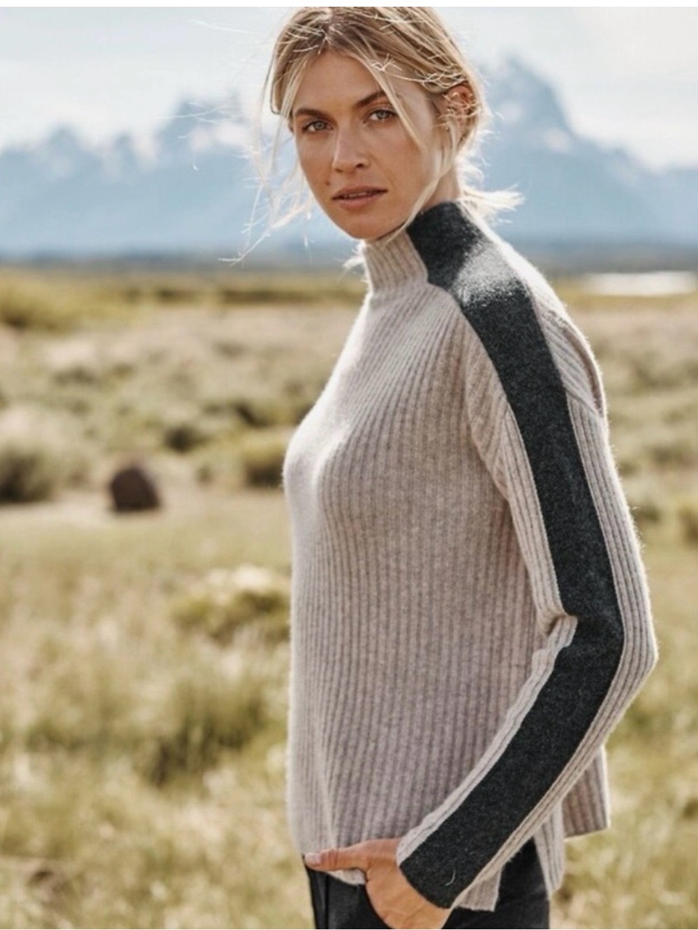 Garnet Hill Recycled-Cashmere Retro Sweater